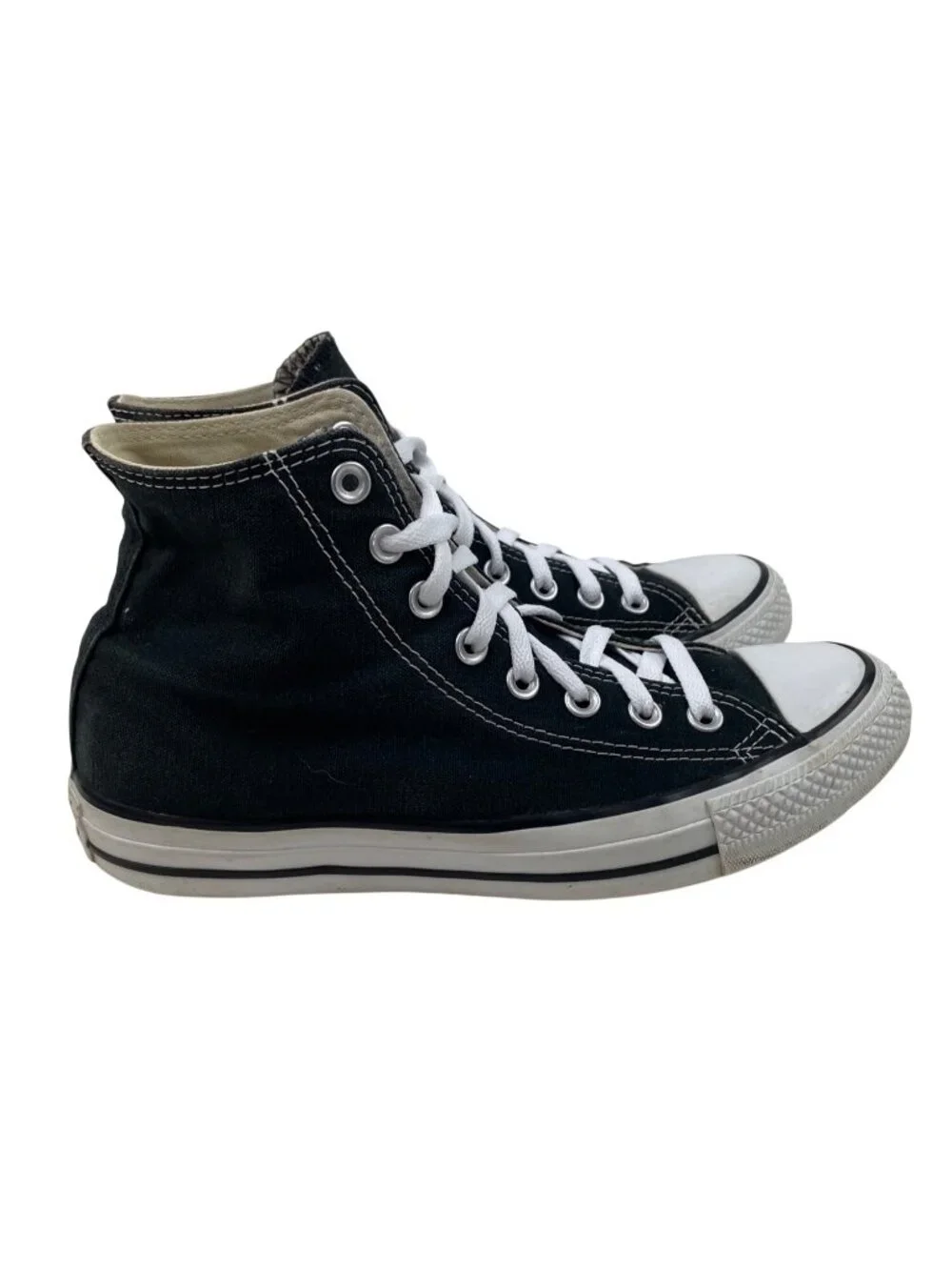 Converse Chuck Taylor All Star Hi Black White Sneakers Shoes Mens 7 Womens 9
